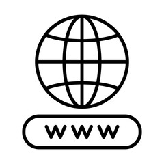 Internet line icon