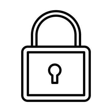 recommend clip art: Locked line icon
