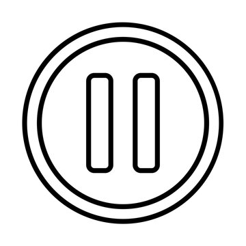 recommend clip art: Pause line icon