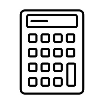 recommend clip art: Calculator line icon