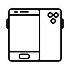 Mobile case line icon