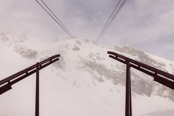 Zugspitze, Berg mit Schnee, Gondel