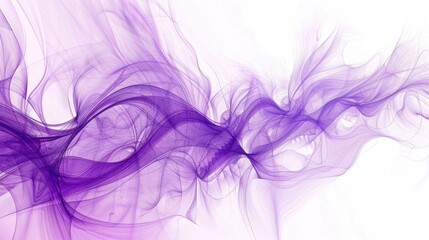 Abstract fractal smooth purple texture isolated on white background. AI generated image