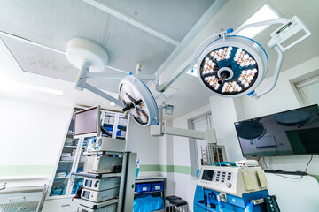 Medical new technologies. Sterile modern emergency room.