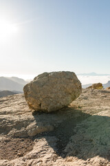 Large rock in desert