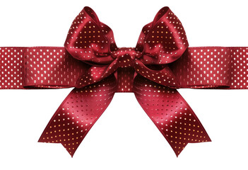 red bow isolated on white. Transparent background. PNG