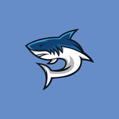 Vector shark mascot logo illustration