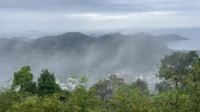 Fog in the mountains of Phuket