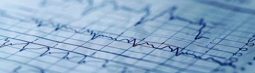 A close-up of an ECG printout symbolizing the diagnosis and monitoring of heart health