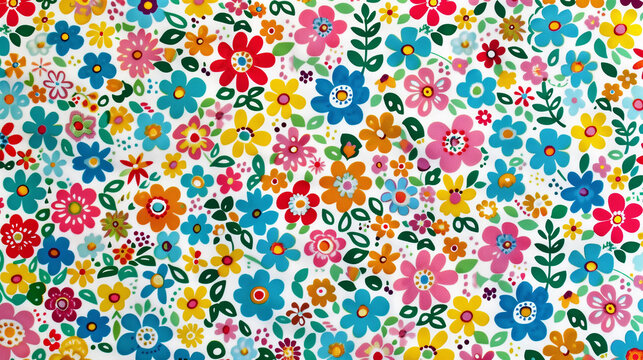 Multicolored small flowers on a white background. floral background. 