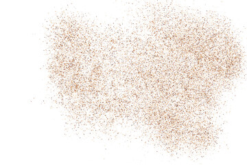 Coffee Color Texture Isolated on White Background. Brown Pattern. Chocolate Shades Confetti. Sand Abstract Backdrop. Vector Illustration, EPS 10.	