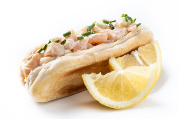 Lobster roll isolated on white background