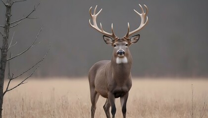 A Buck With Antlers Rising Proudly Above Its Head