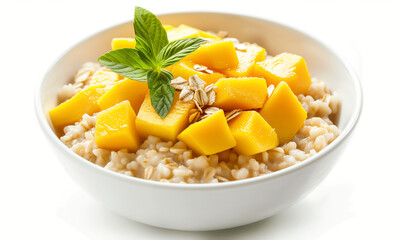 Start Fresh: Delicious Oatmeal Porridge with Mango for a Healthy Breakfast