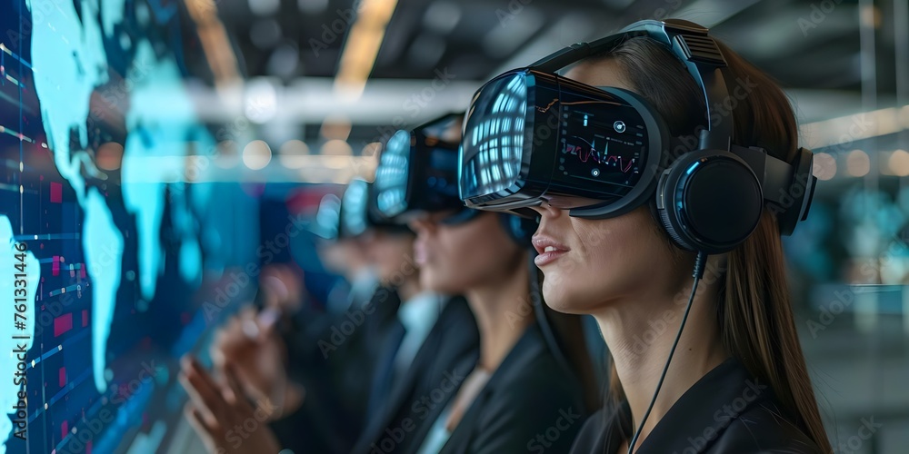 Poster ar glasses enhance networking experts' experience in virtual technology conference. concept virtual 