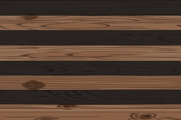 Wood texture, vector eps illustration. Natural Dark Wooden Background.