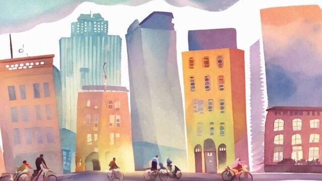  Vibrant cityscapes, capturing the ebb and flow of urban life.