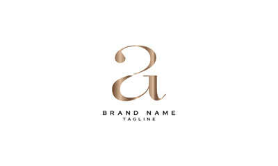 AA, Abstract initial monogram letter alphabet logo design