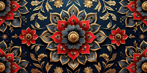 floral pattern luxury background, generative ai