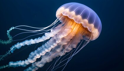A Majestic Jellyfish Pulsating With Otherworldly B
