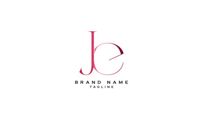 JE, EJ, Abstract initial monogram letter alphabet logo design