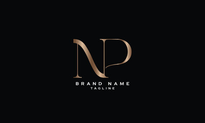 NP, PN, Abstract initial monogram letter alphabet logo design © swabilogos@gmail.com