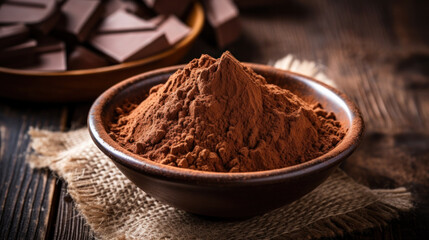 Cacao powder with cacao beans