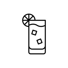 Cocktail outline icons, minimalist vector illustration ,simple transparent graphic element .Isolated on white background