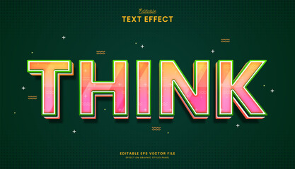 decorative editable memphis text effect vector design