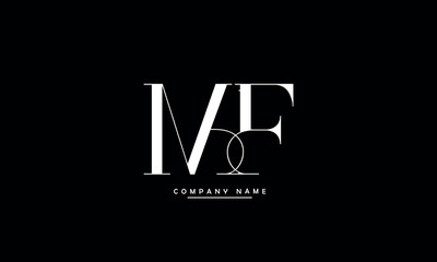 Fototapeta premium MF, FM, M, F Abstract Letters Logo Monogram