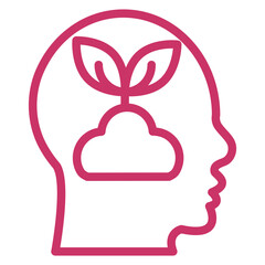 Mental Growth Icon Style