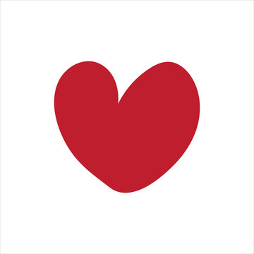 Red hearts icon. Hearts  shapes for web. Heart icon collection on white background. Vector illustration.