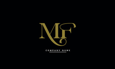 Fototapeta na wymiar MF, FM, M, F Abstract Letters Logo Monogram