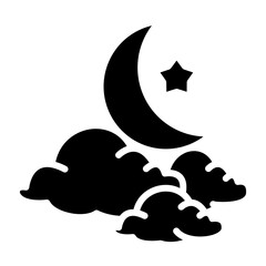 Night glyph icon