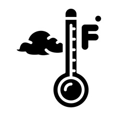 Fahrenheit Degrees glyph icon