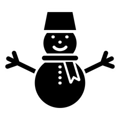 Snow Man glyph icon