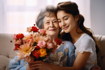 Concept of warmth and affection between two women