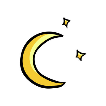 Moon and Stars Doodle Icon