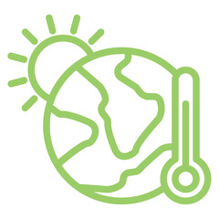 Climate Change Icon Style