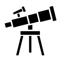 Telescope glyph icon