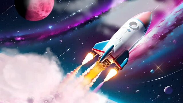 spaceship in space