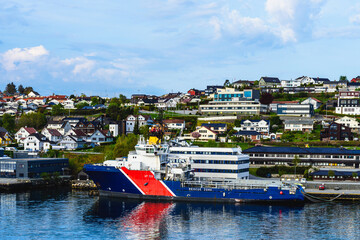 Rescue Zone UT 722 Ships over FjordSailing, Stavanger, Boknafjorden, Norway, Europe - 761347243