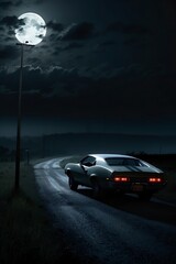 Fototapeta na wymiar car driving in the night