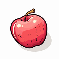 Apple. Apple hand-drawn comic illustration. Vector doodle style cartoon illustration.