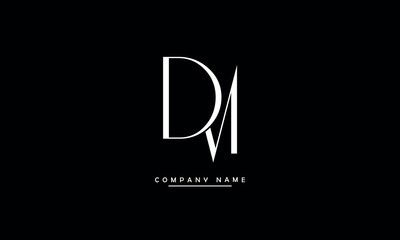 MD, DM, M, D Abstract Letters Logo Monogram