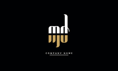 MD, DM, M, D Abstract Letters Logo Monogram