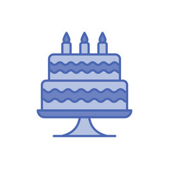 Duo Tone Wedding Cake vector icon