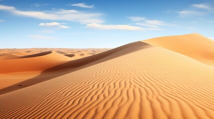 Fototapeta na wymiar barren desert background during the day. sand mountains, sand seas