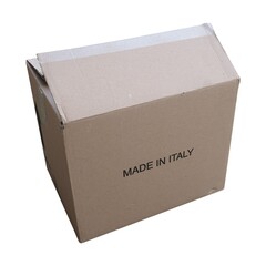 made in italy box isolated over white