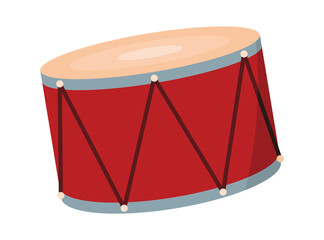 Obraz na płótnie Canvas Drums and percussion flat illustrations isolated over white background, music instruments shop